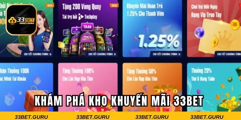 Khám phá kho khuyến mãi 33BET hot nhất thị trường